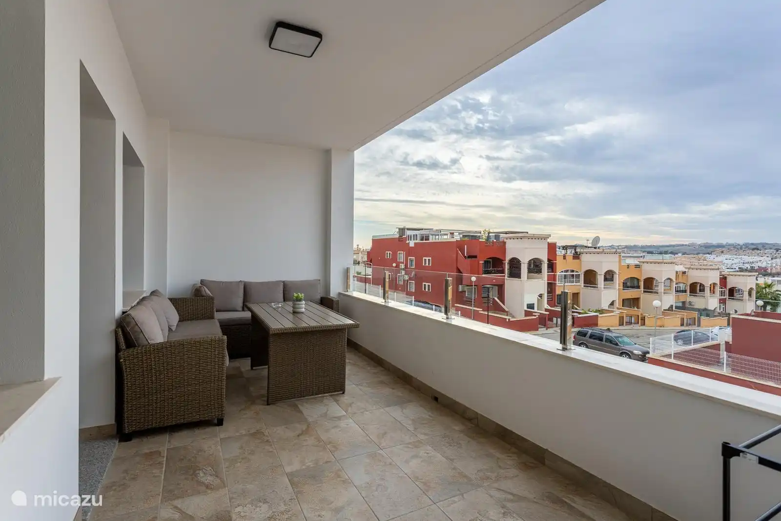 This is the terrace. The perfect place to enjoy the tranquility and the view with family and friends. You can have breakfast, lunch or dinner here during the nice weather. 