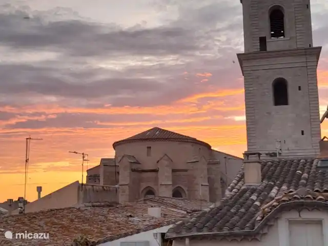 'Nenuphar' Huis in Marseillan huren in Frankrijk, Hérault, Marseillan - vakantiehuis Uitzicht vanaf terras bij zonsondergang