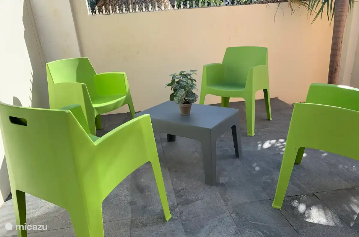 Le patio privé avec bbq.