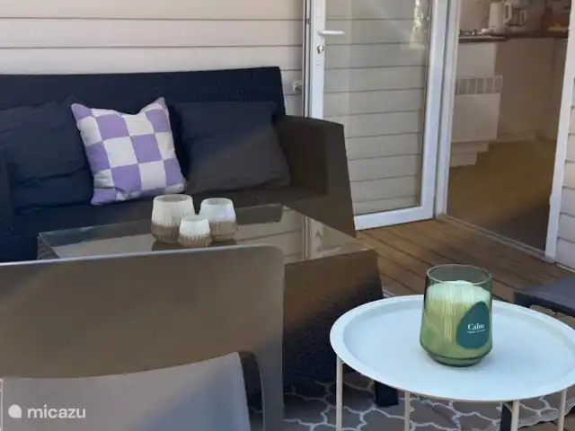 Chalet Twente en Países Bajos, Overijssel, Lattrop - chalet Patio de asientos