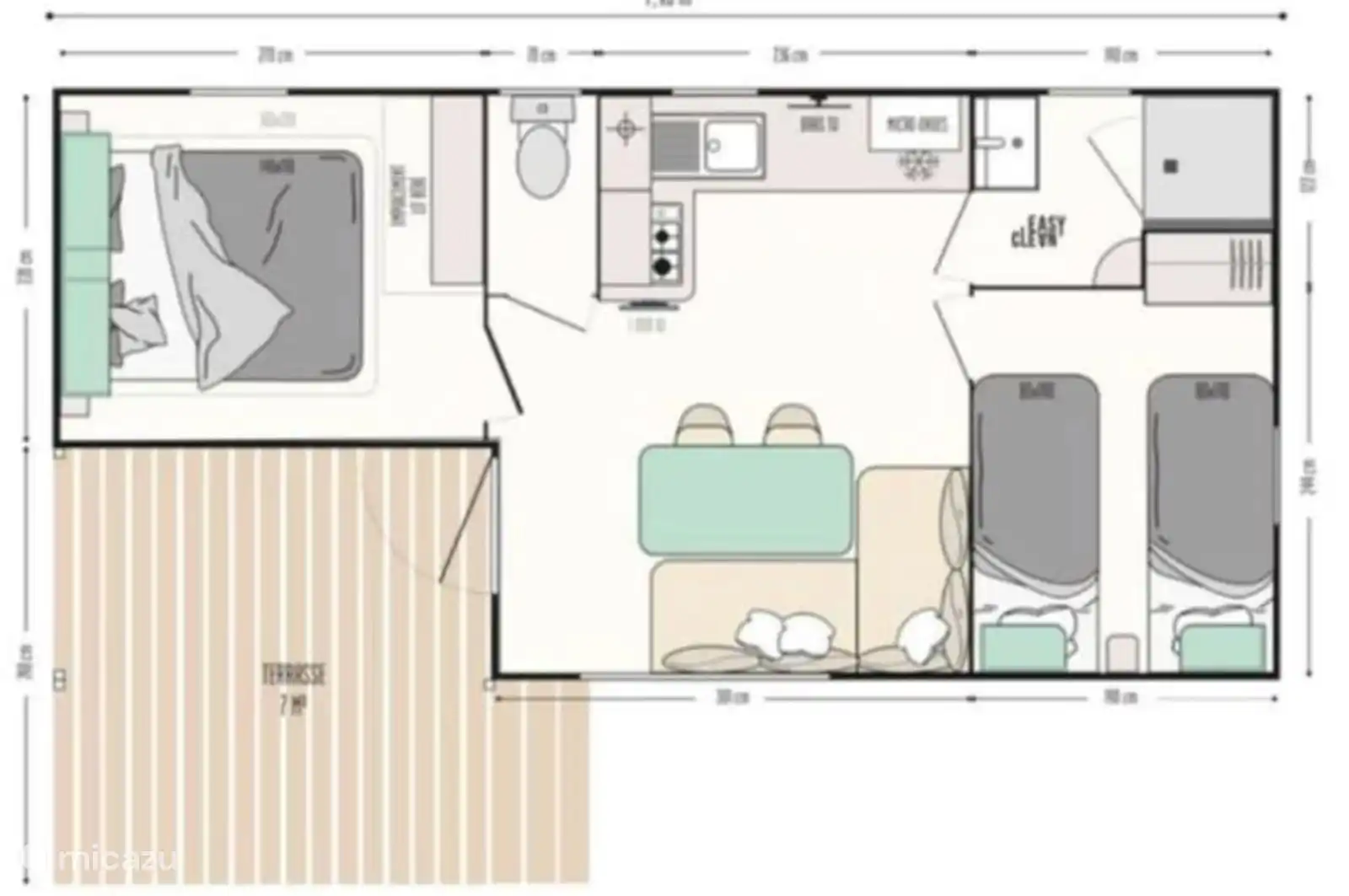 De indeling van het chalet