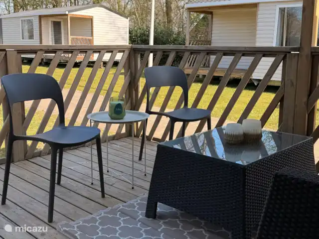 Chalet Twente en Países Bajos, Overijssel, Lattrop - chalet Patio de asientos