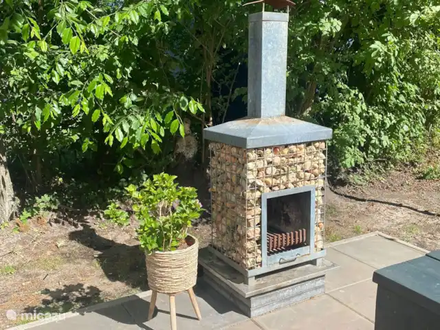 Chalet Twente en Países Bajos, Overijssel, Lattrop - chalet Disfruta de la terraza junto a la chimenea