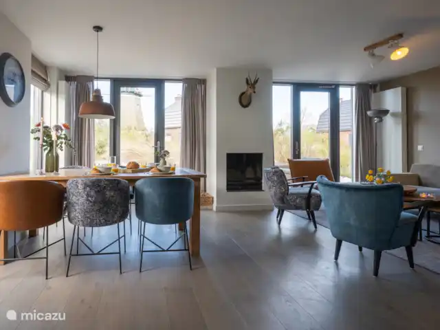 Vue du moulin | Pays-Bas, Hollande du Nord, Egmond aan den Hoef - maison de vacances Salon et table à manger