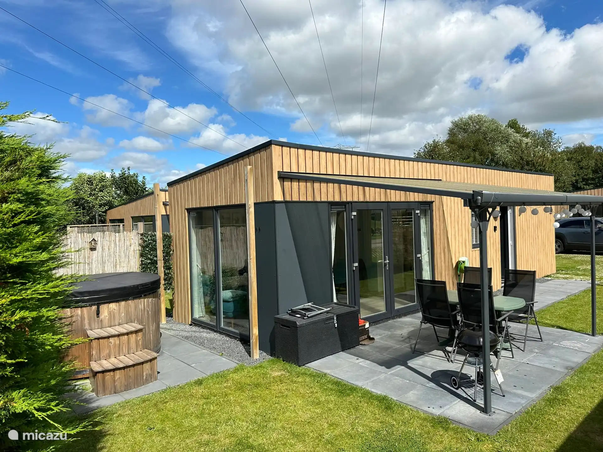 chalet, Heinkenszand, Zeeland, Niederlande - Chalet mit Whirlpool im Ibiza-Stil