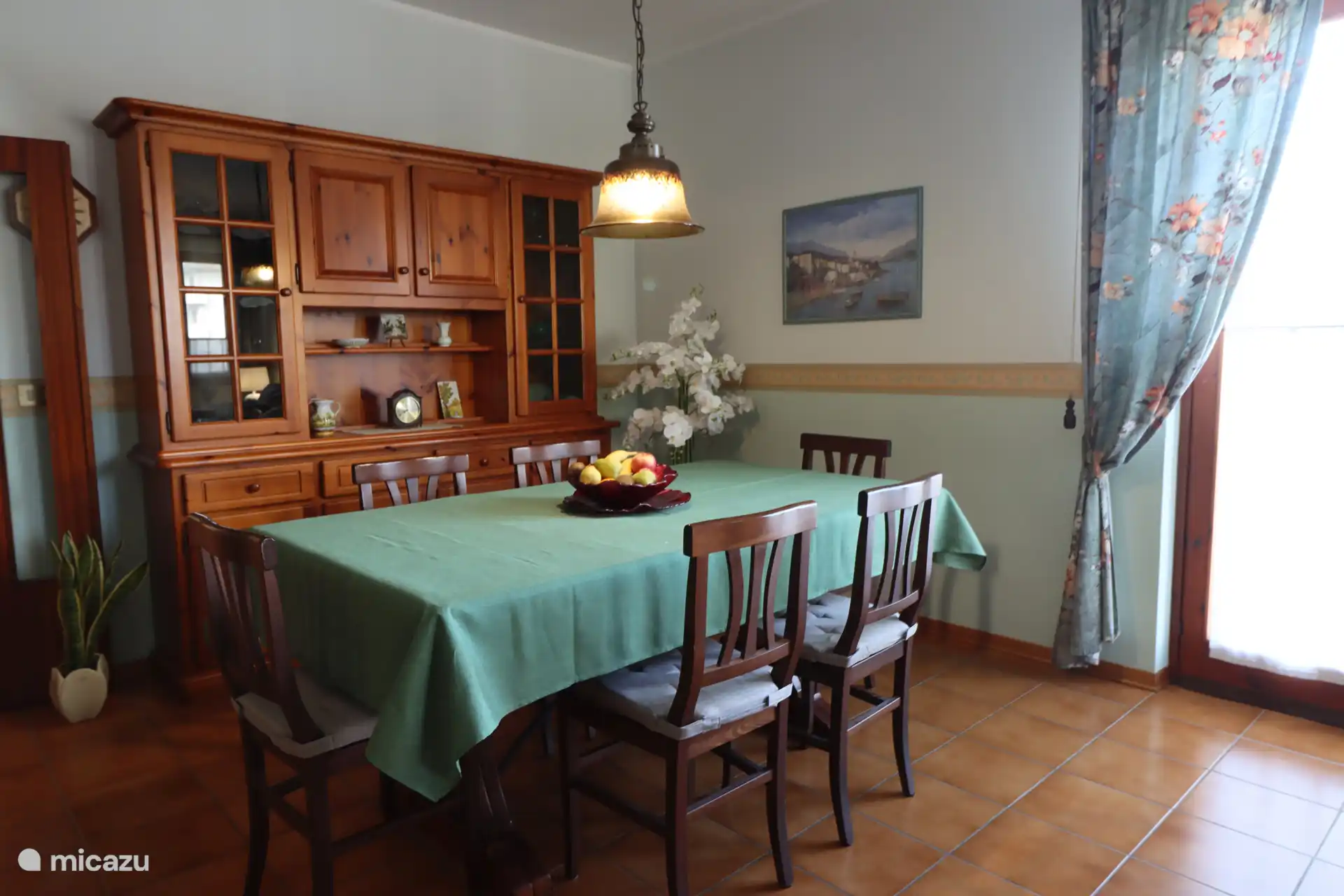 El comedor en la sala de estar.