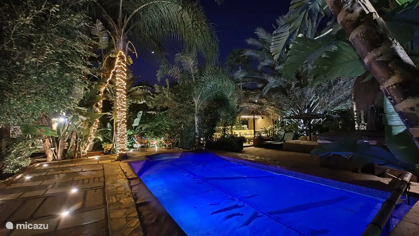 swimming pool in the night