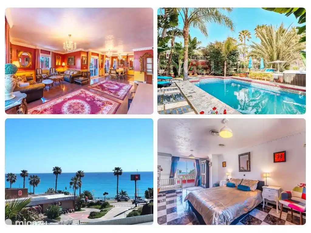 Strand 2 Minuten zu Fuß+beheizter Pool+Whirlpool in Spanien, Costa del Sol, Benalmádena - villa
