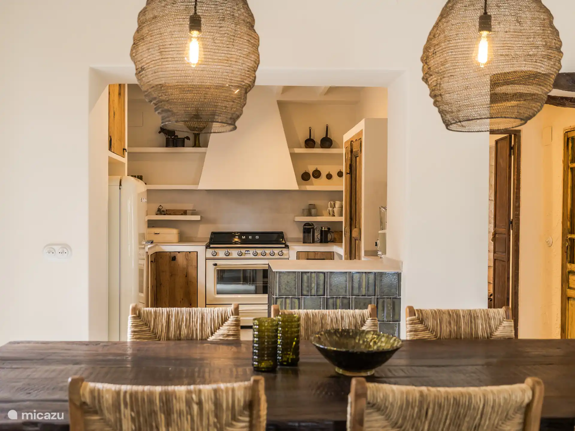 kitchen and dining room