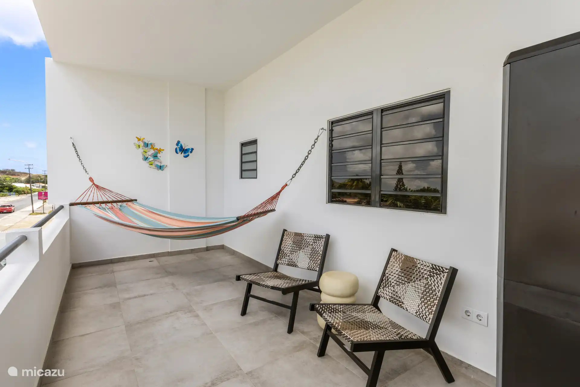 Coin salon sur le balcon