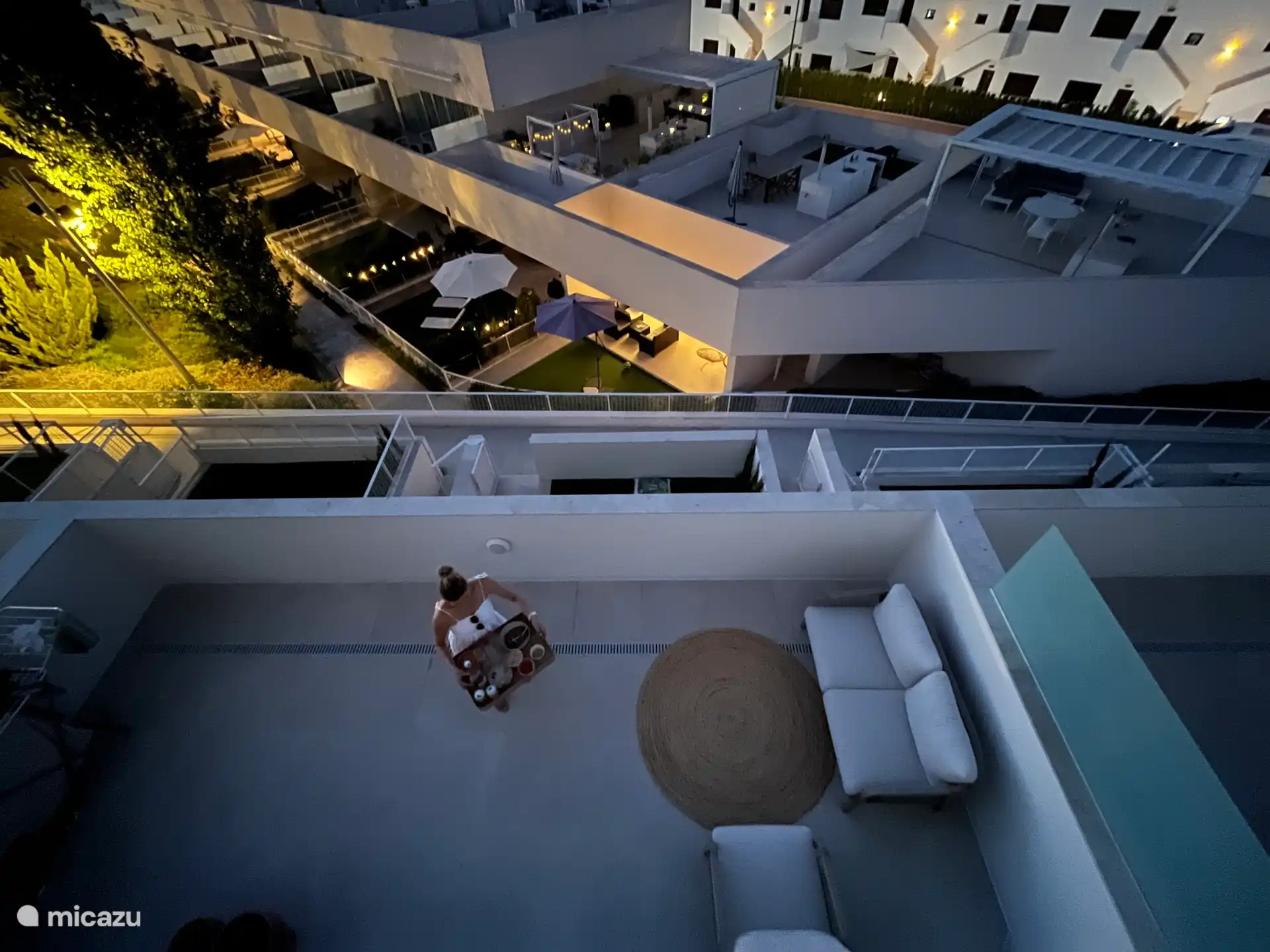 La terraza desde el solárium.