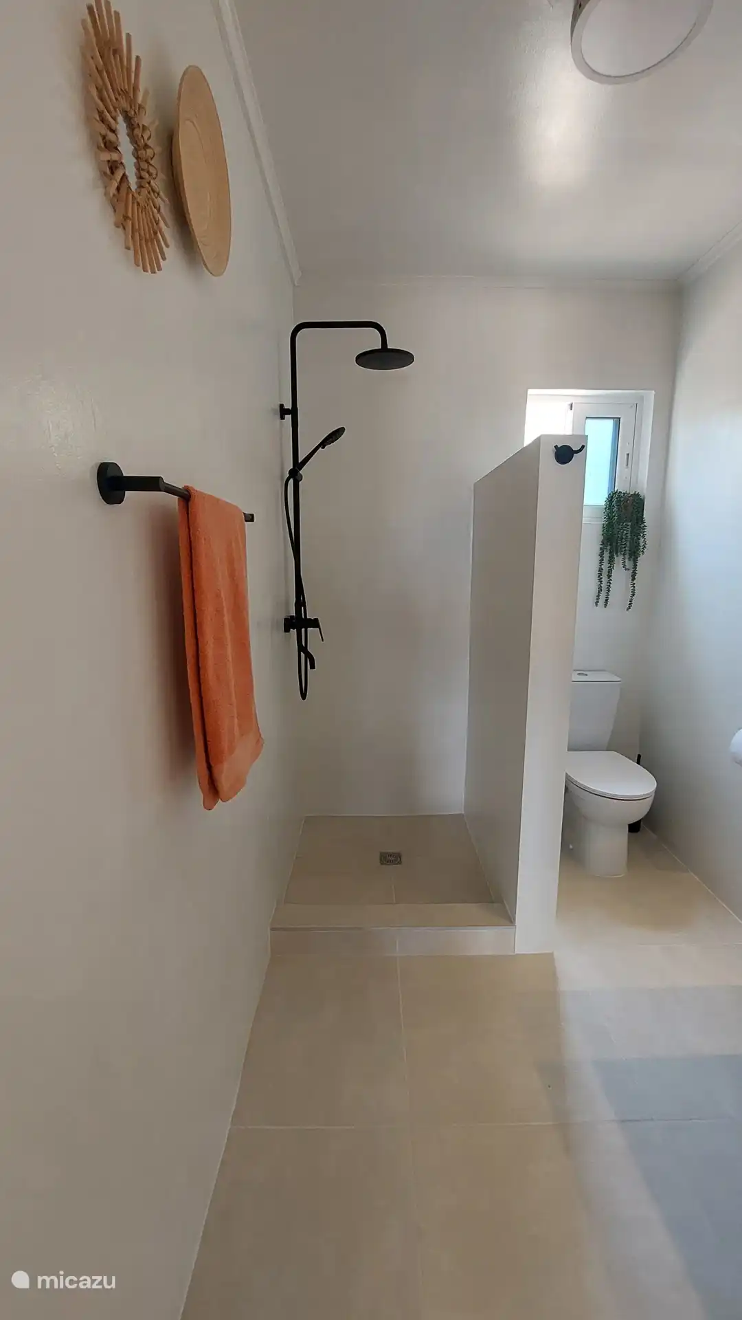Modern bathroom with rain shower