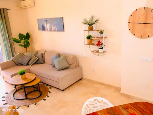 Location de Vacances Espagne, Costa del Sol, Mijas Costa, appartement - La Joya Mijas première ligne Vue sur la mer  Dans le salon, depuis le canapé, vous avez une vue sur la mer !