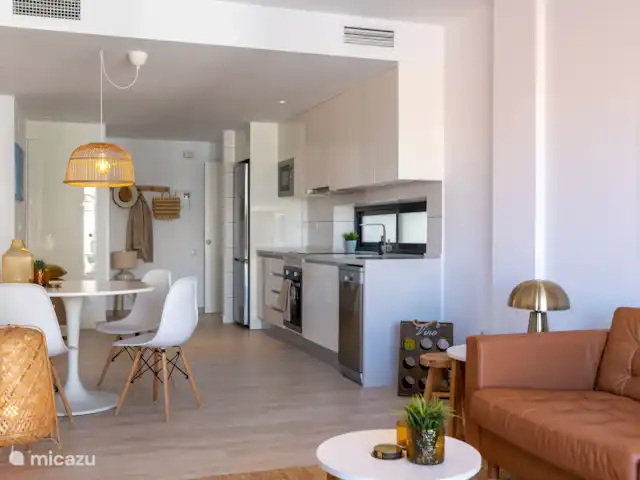 Penthouse with rooftop terrace huren in Spanje, Costa Blanca, Orihuela - appartement woonkamer/open keuken