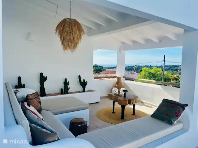 Casa Estrella | Espagne, Costa Blanca, Moraira - villa coin salon couvert avec vue sur la mer
