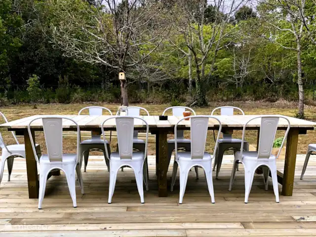 Le Diamant | France, Gironde, Hourtin - maison de vacances Table à manger d’extérieur