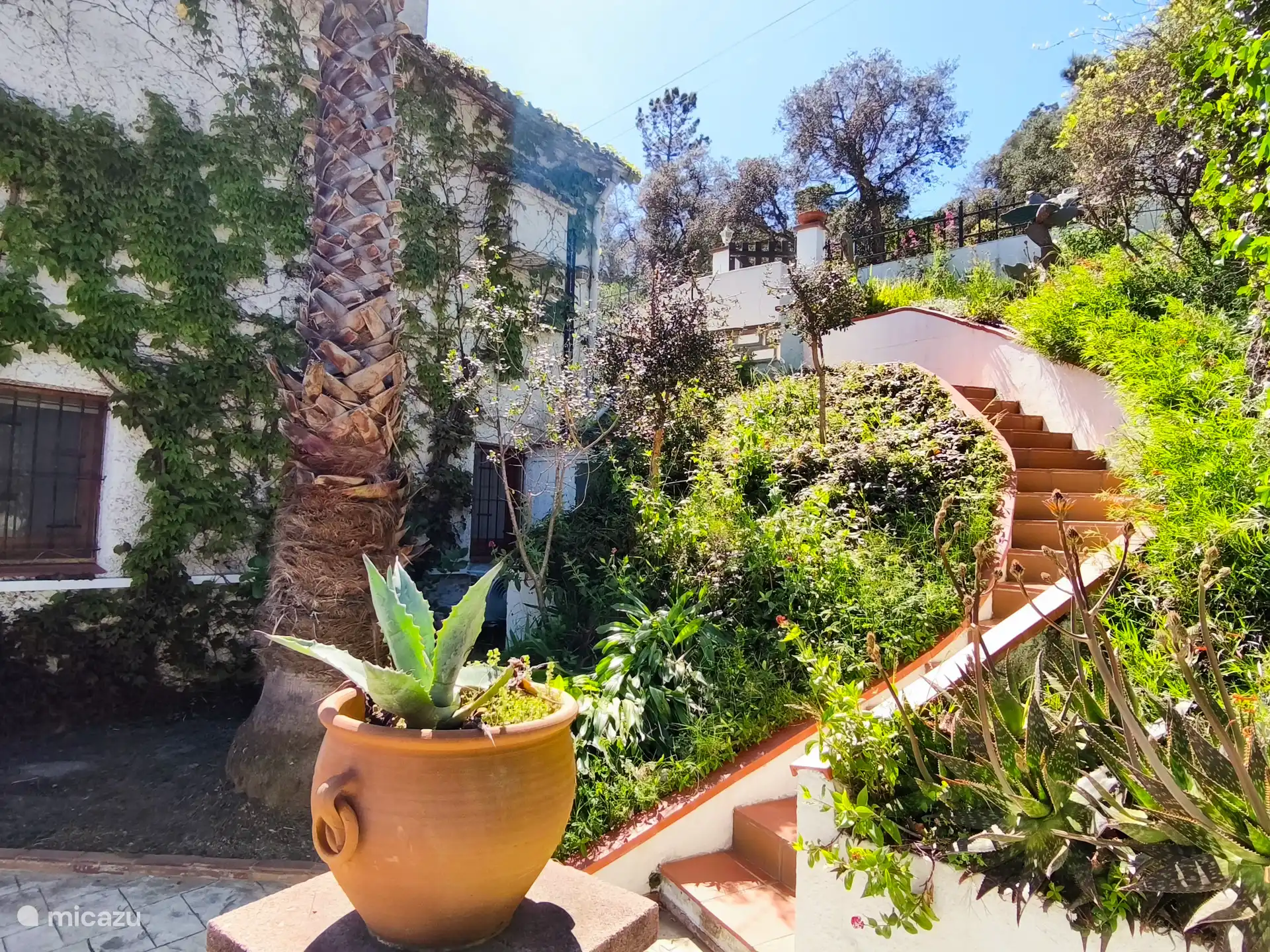 Via deze trap komt u beneden bij de de andere woonlaag