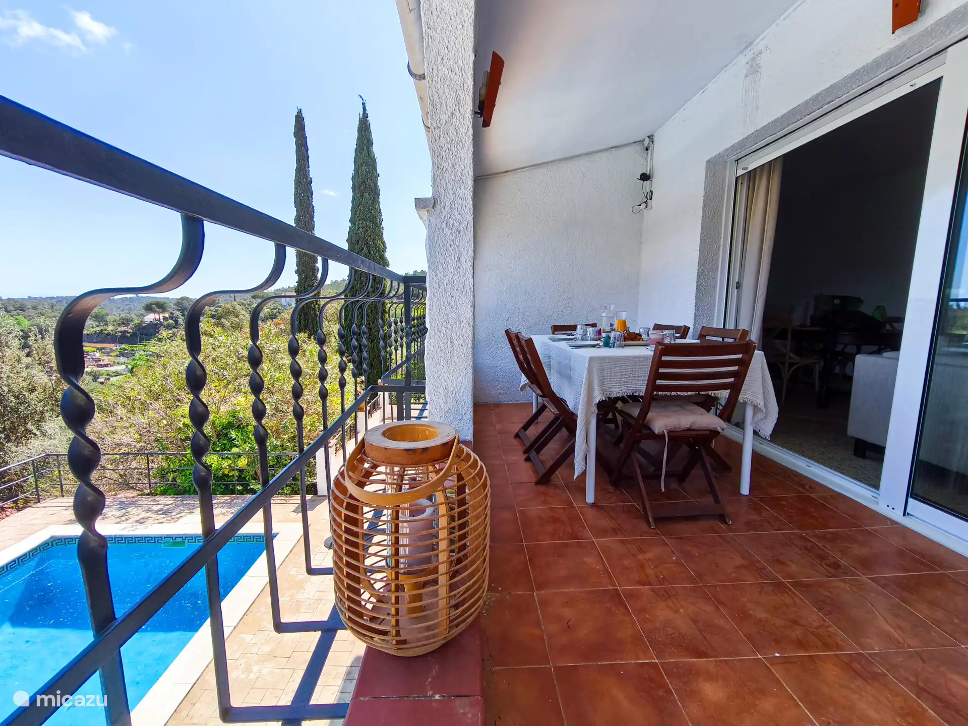 Heerlijk groot balkon