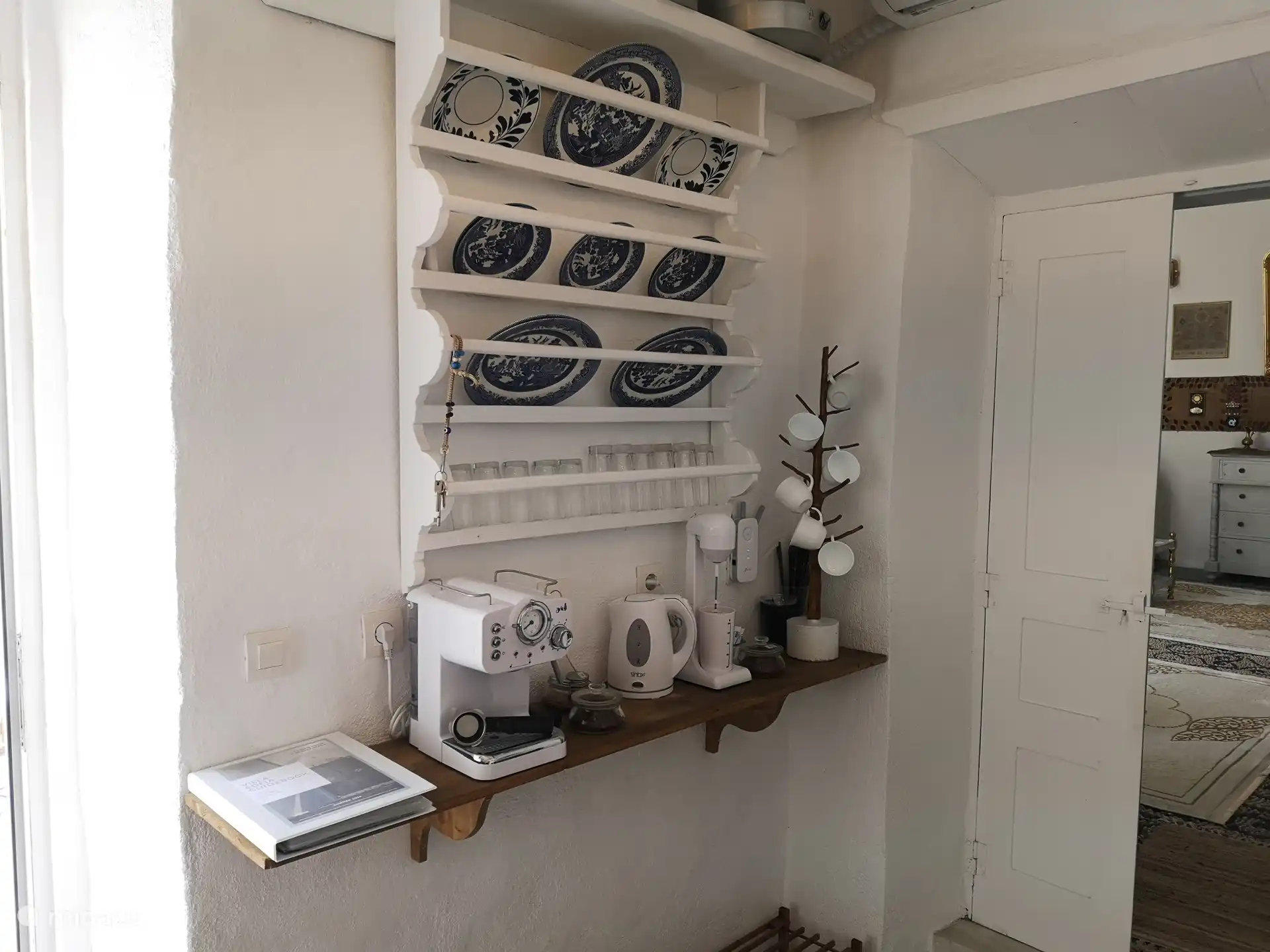 Een klein koffiestation