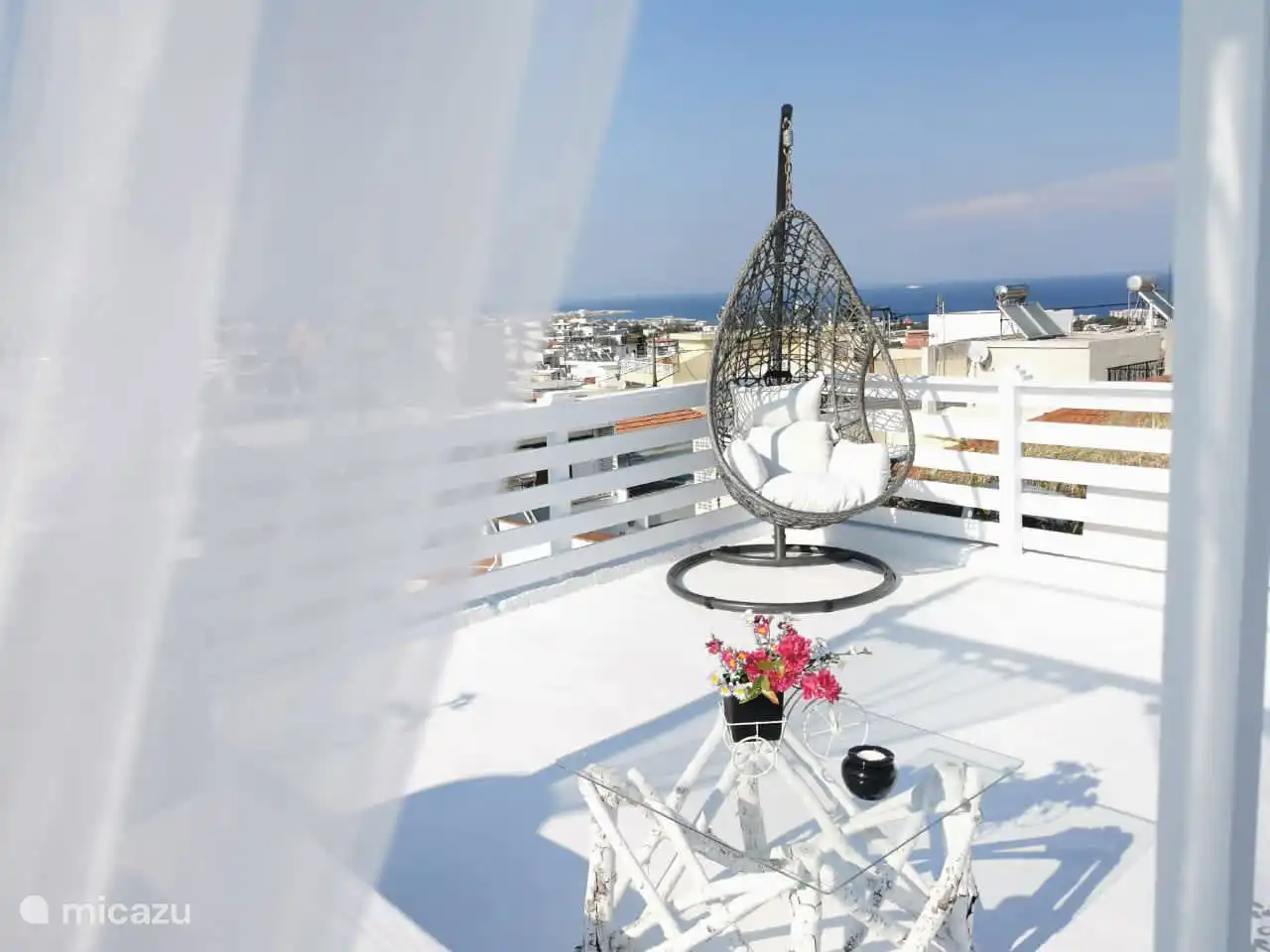 Lounge stoel op het dak.