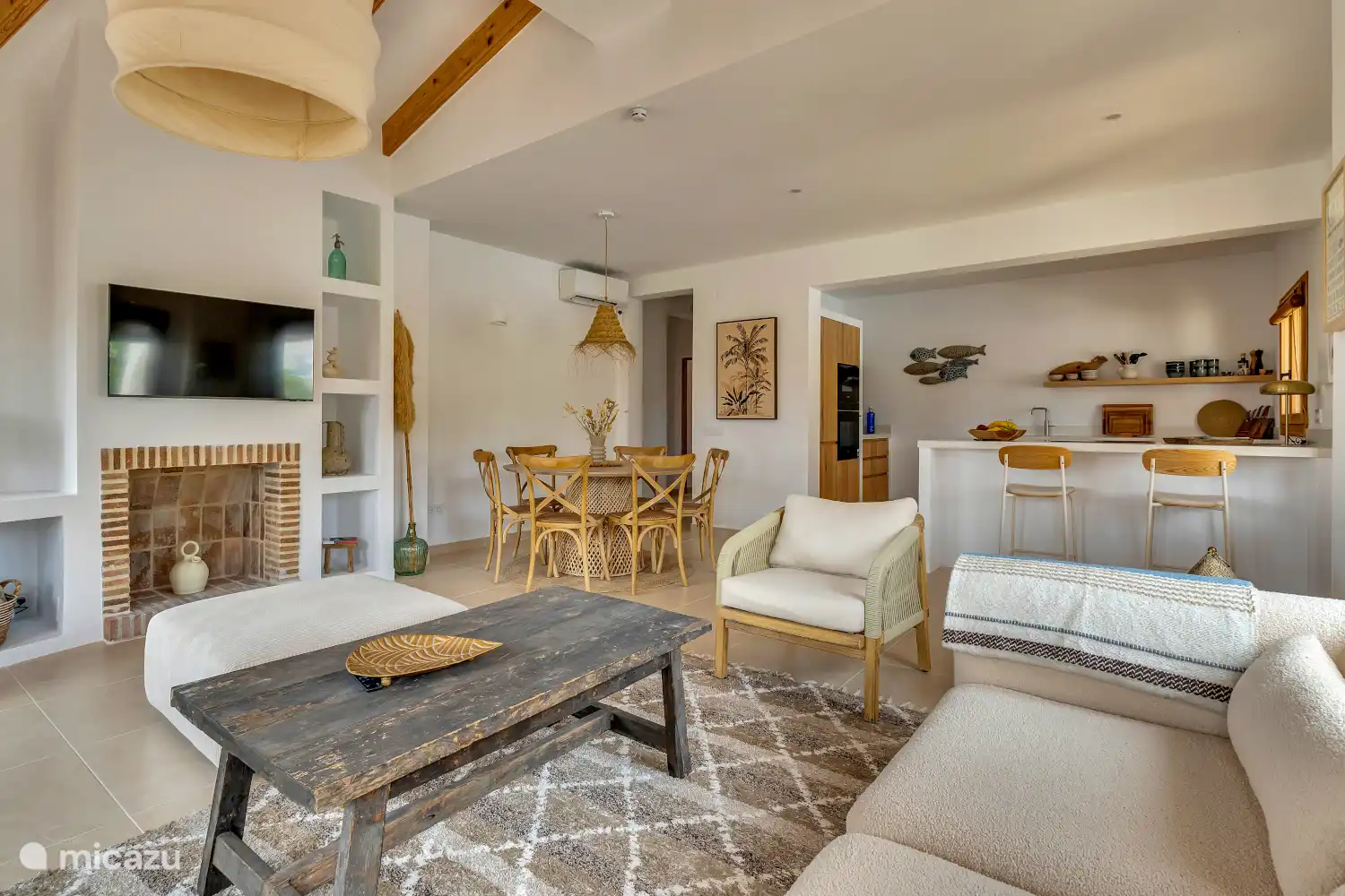 Living room and kitchen