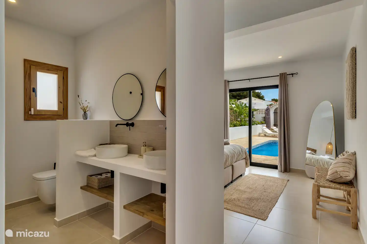 Master bedroom and ensuite bathroom