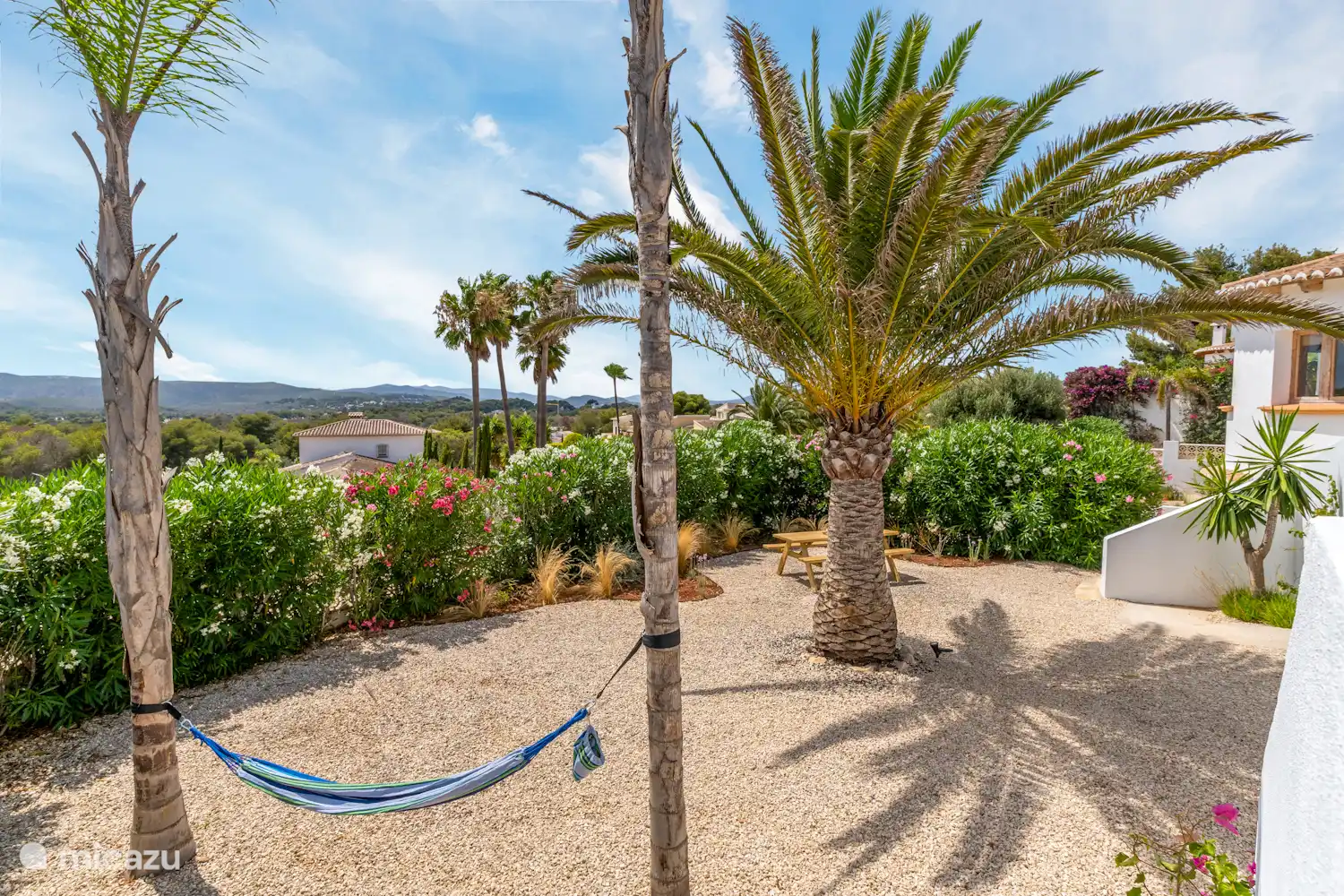 Hammock in garden downstairs
