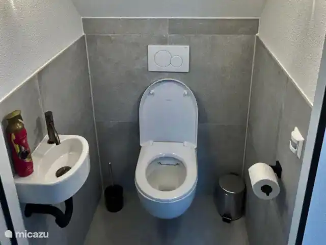 Belle maison de vacances Appelscha  | Pays-Bas, Frise, Appelscha - maison de vacances Toilettes à l’étage.