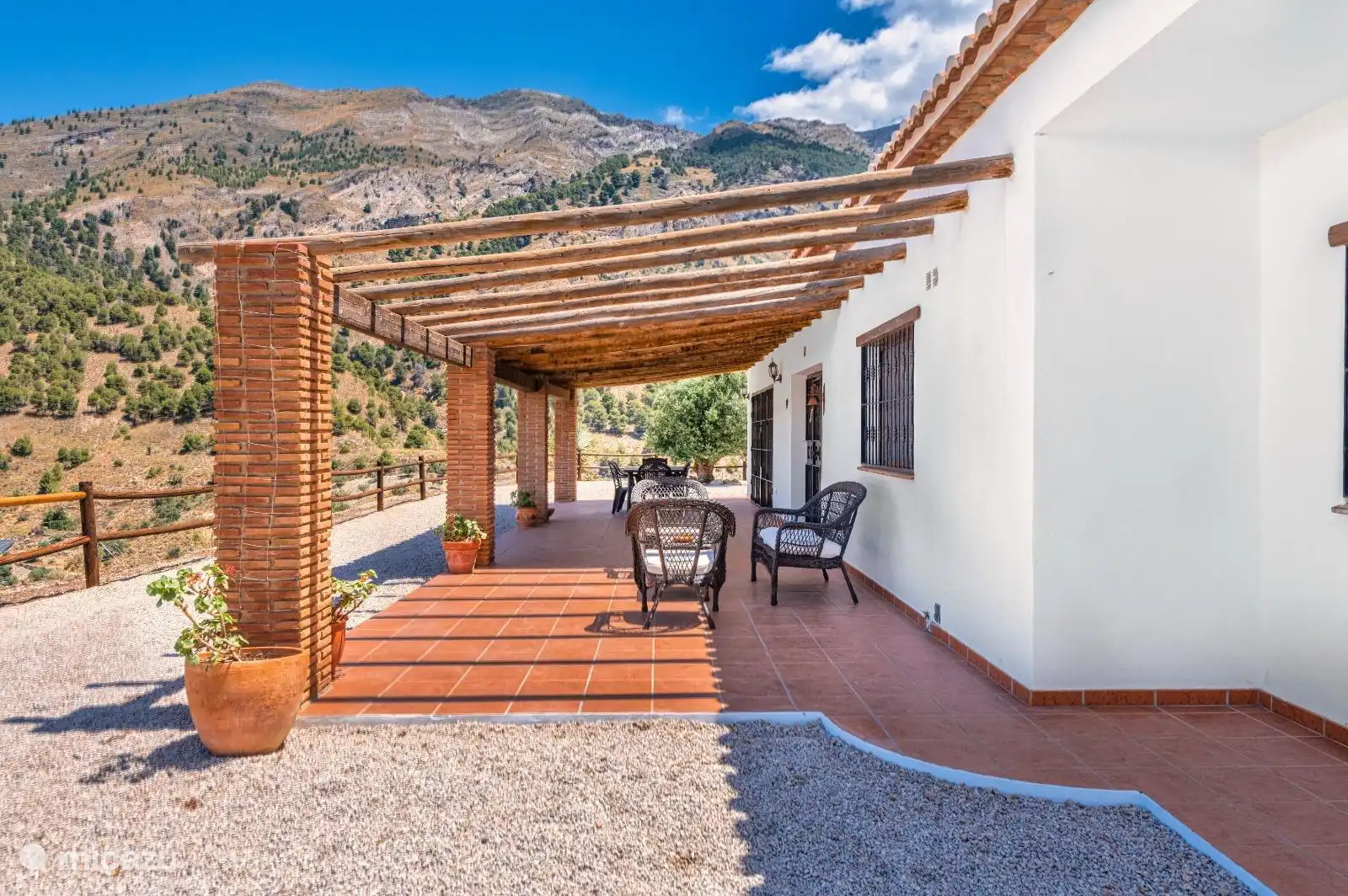 Terrace at the front of the villa