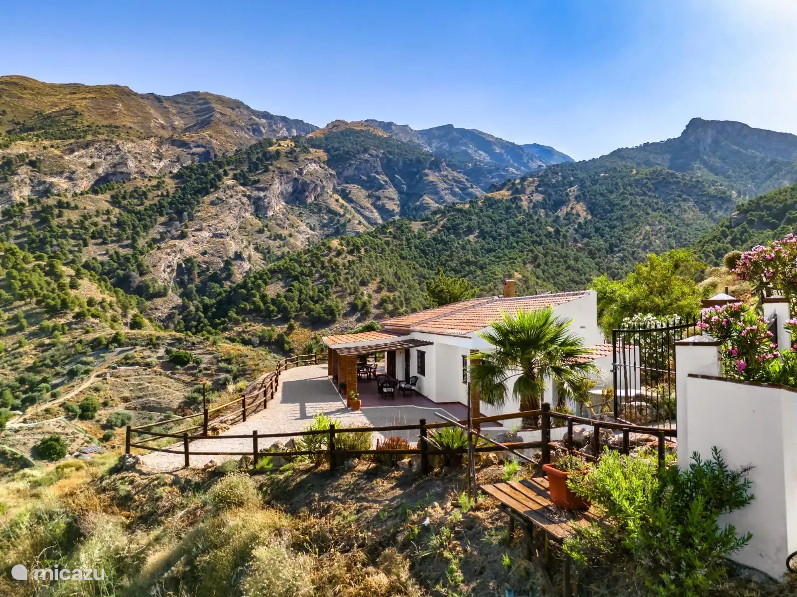 View of the villa from the road