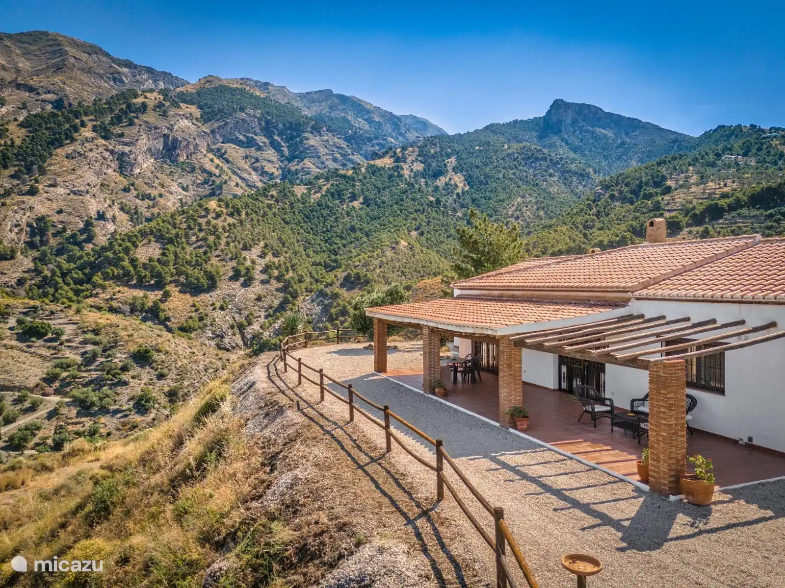 The front garden and the front terrace