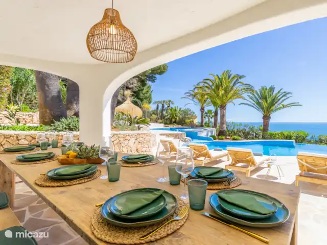 Casa Ancla huren in Spanje, Costa Blanca, Jávea - villa Gezellig tafelen onder de naya met zicht op zee