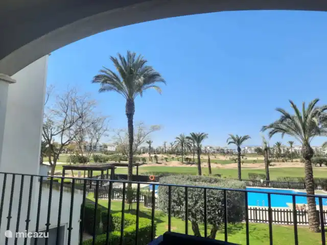 Location de Vacances Espagne, Costa Cálida, Roldan, appartement - Casa de la Tia Terrasse avec vue magnifique sur la piscine et le terrain de golf