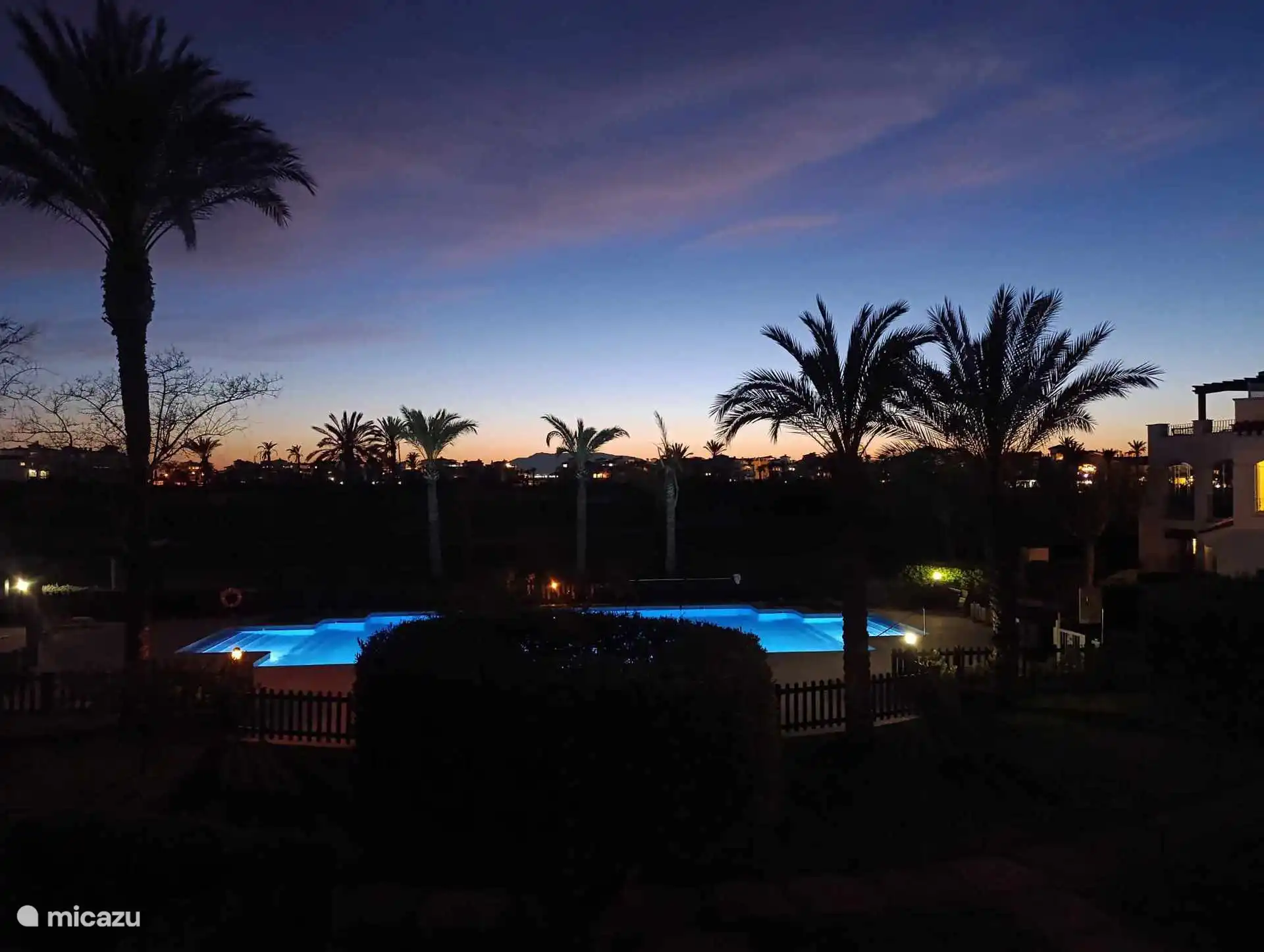 Coucher de soleil tous les jours depuis la terrasse