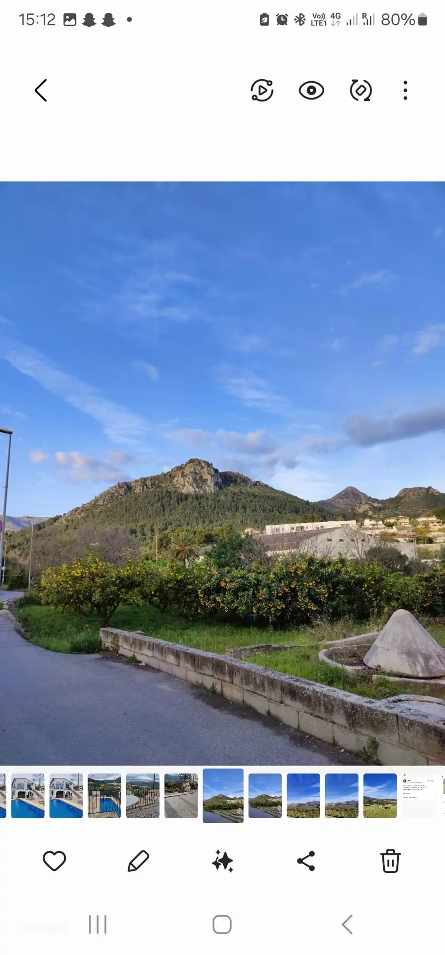 Wanderroute zwischen den Obstg&#228;rten