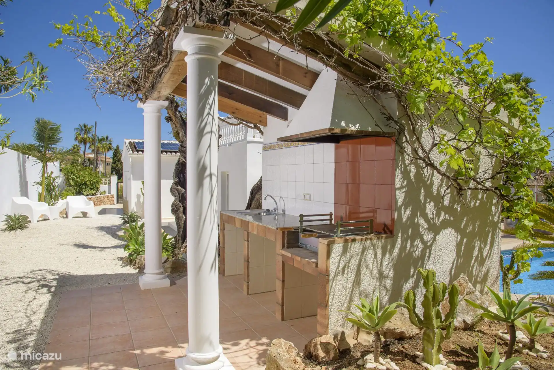 Outdoor kitchen with BBQ