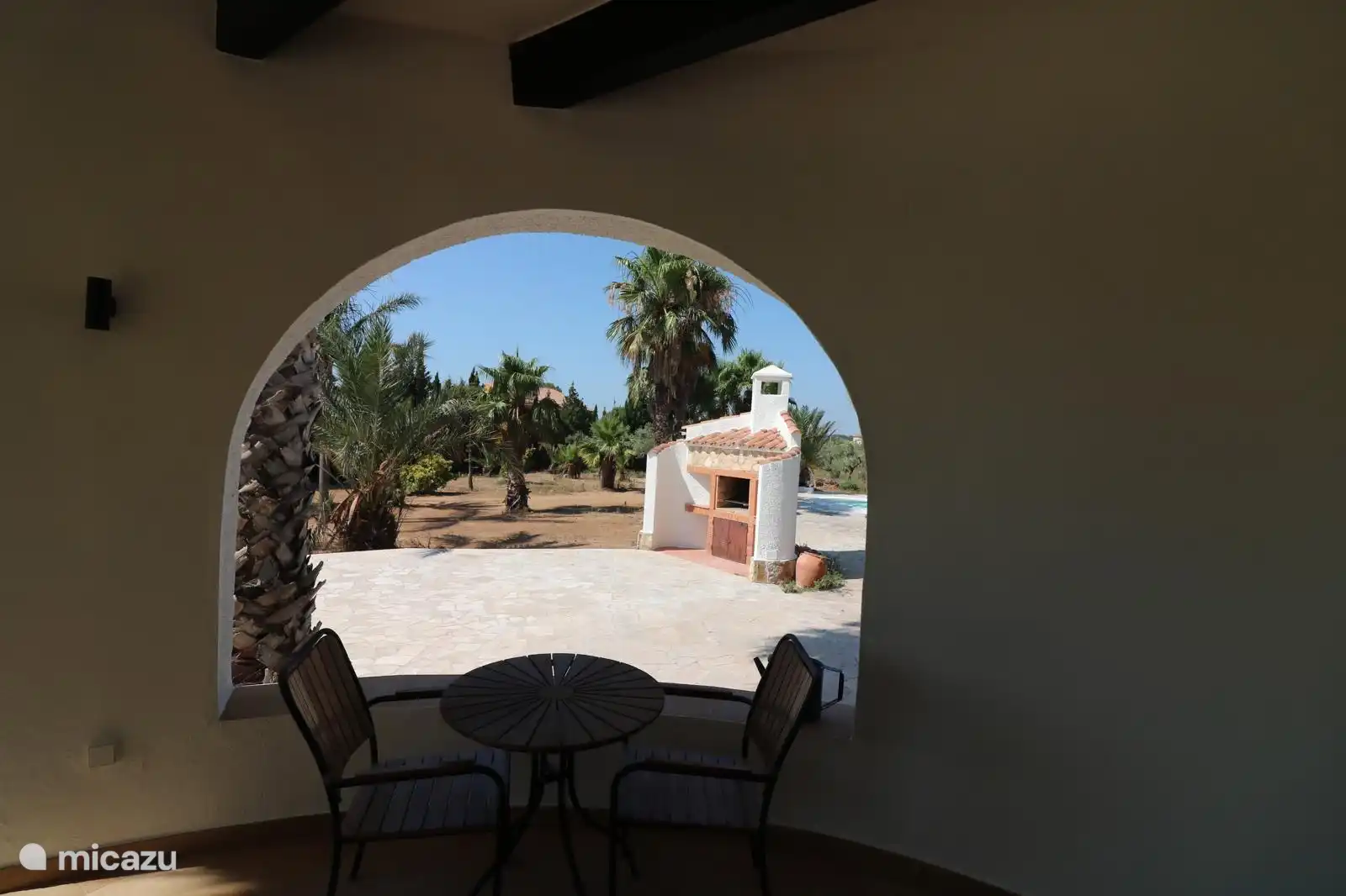 Vista de la barbacoa