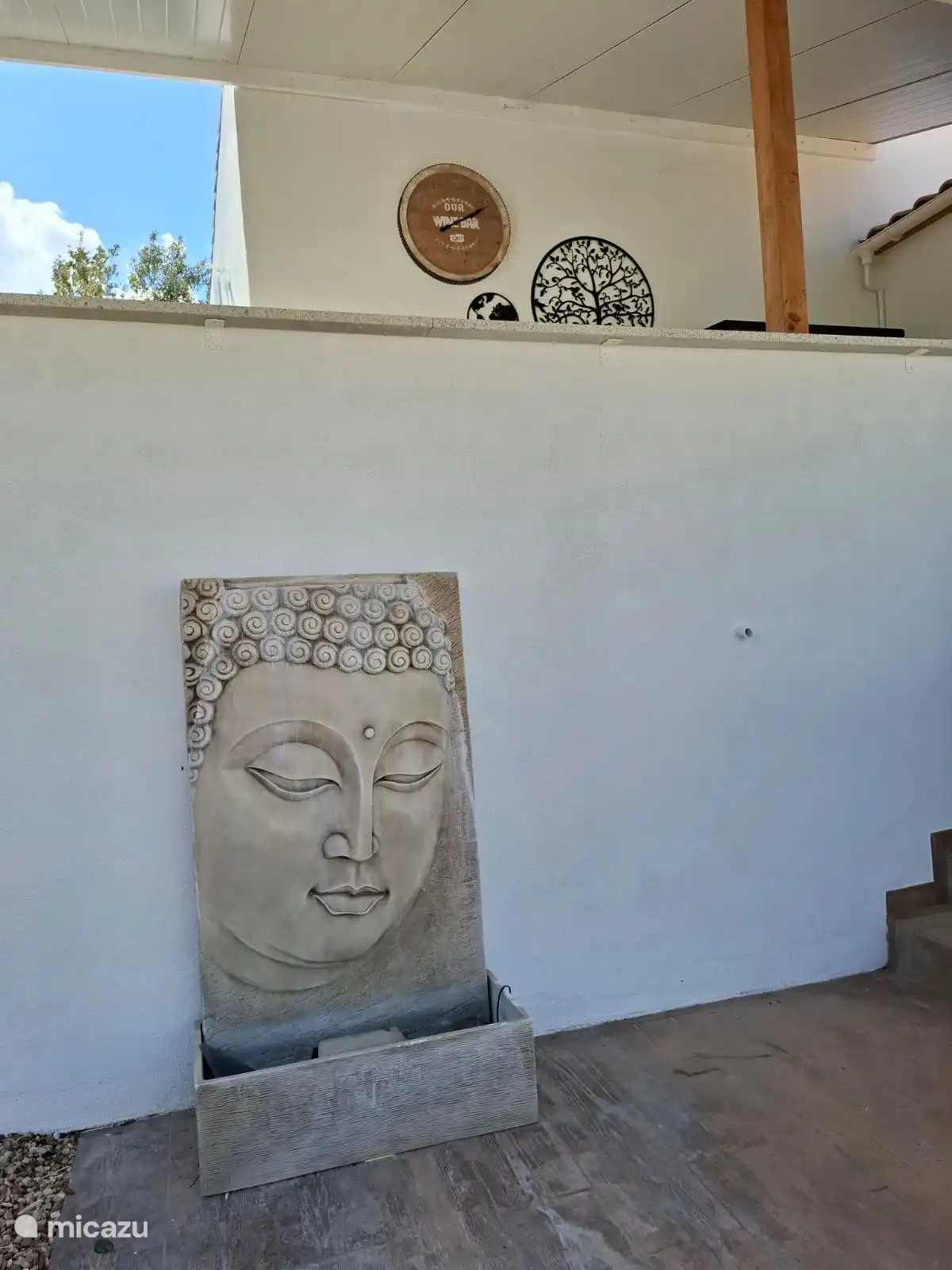 Wall of the outdoor bar