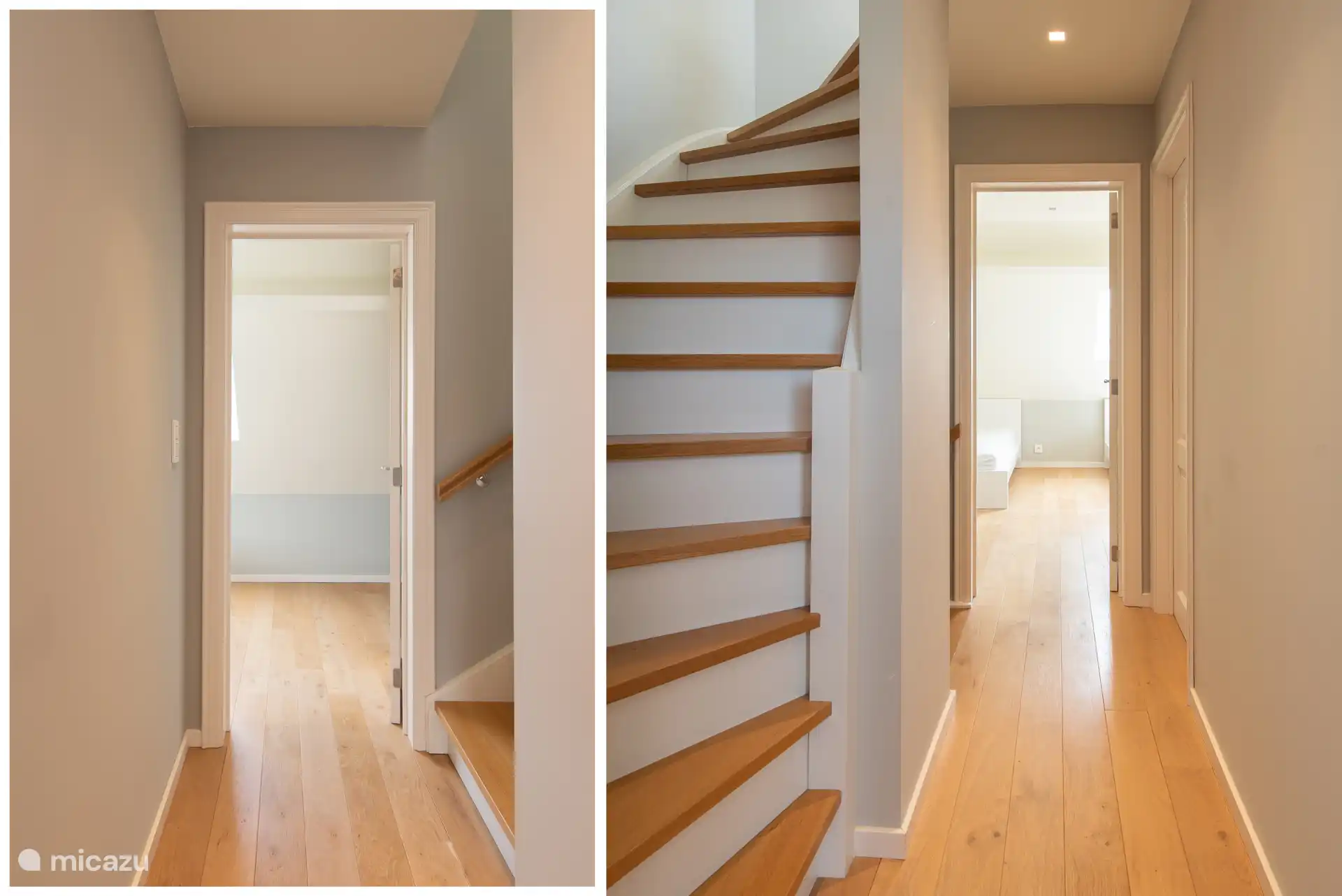 Dormitorio y pasillo