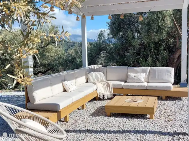 Finca La Sensa   | Espagne, Costa del Sol, Comares - maison de vacances Pergola avec canapé lounge.