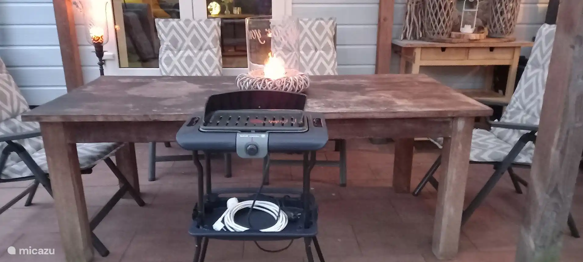 Electrische BBQ aanwezig