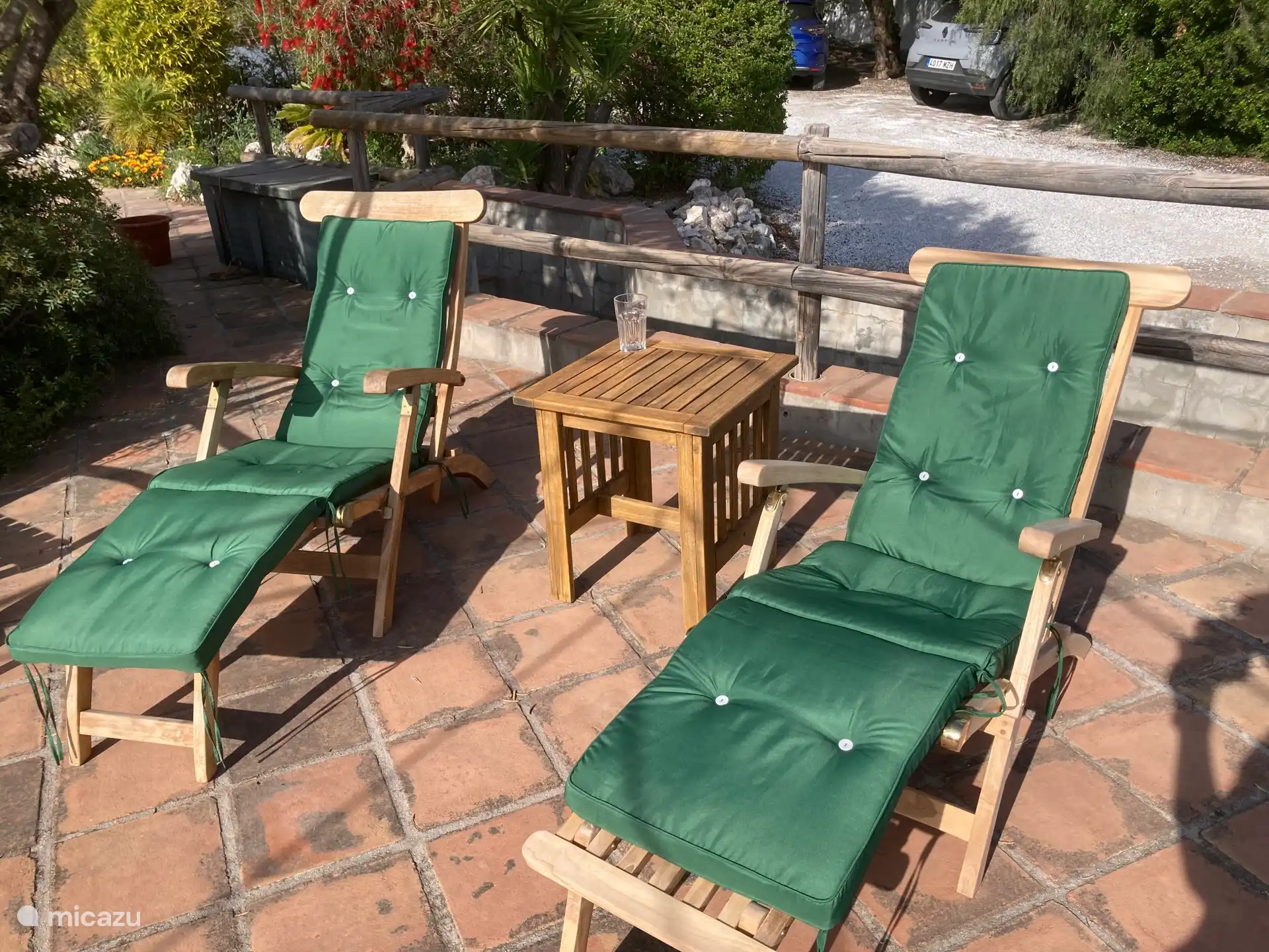 Descansar en las tumbonas