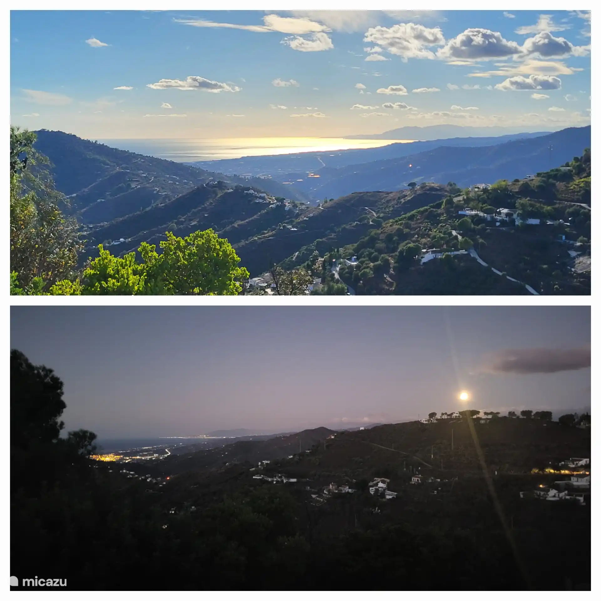 Vue de jour comme de nuit depuis la terrasse