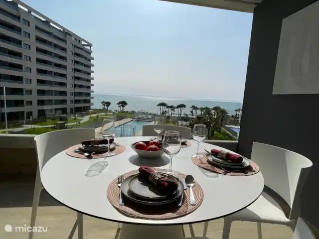 Première ligne vue mer Posidonia | Espagne, Costa Blanca, Torrevieja - appartement Super de prendre le petit déjeuner ici !