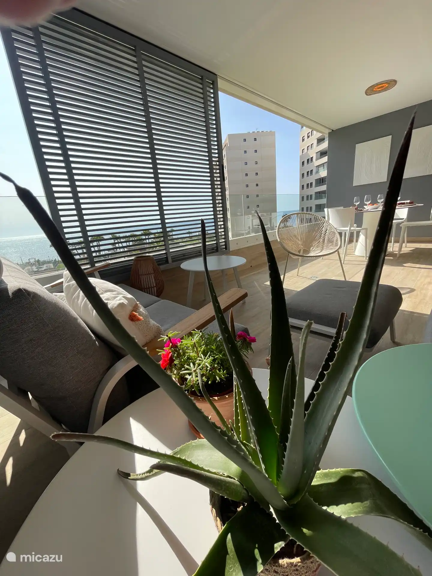 Vue sur toute la terrasse