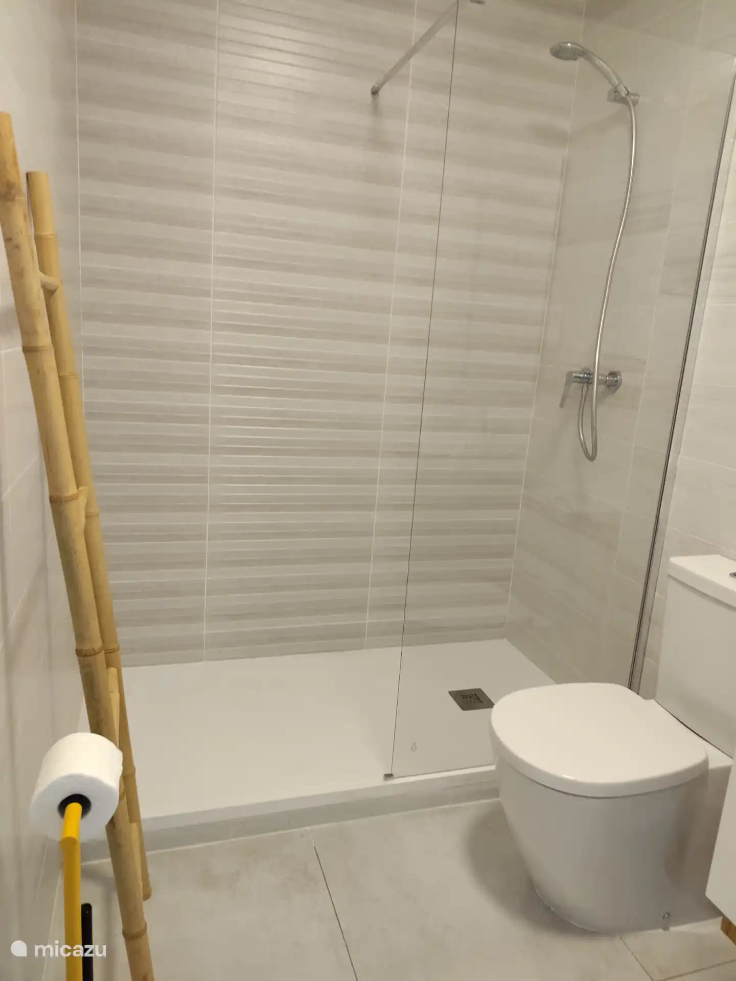 Bathroom 1, including toilet, shower with shower enclosure, washbasin with washbasin