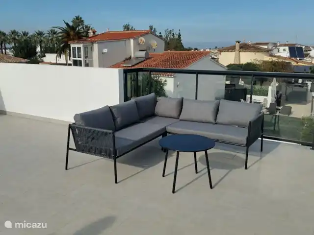 Location de Vacances Espagne, Costa Blanca, Els Poblets, maison mitoyenne - Maison familiale La Pinada Salon sur le toit-terrasse