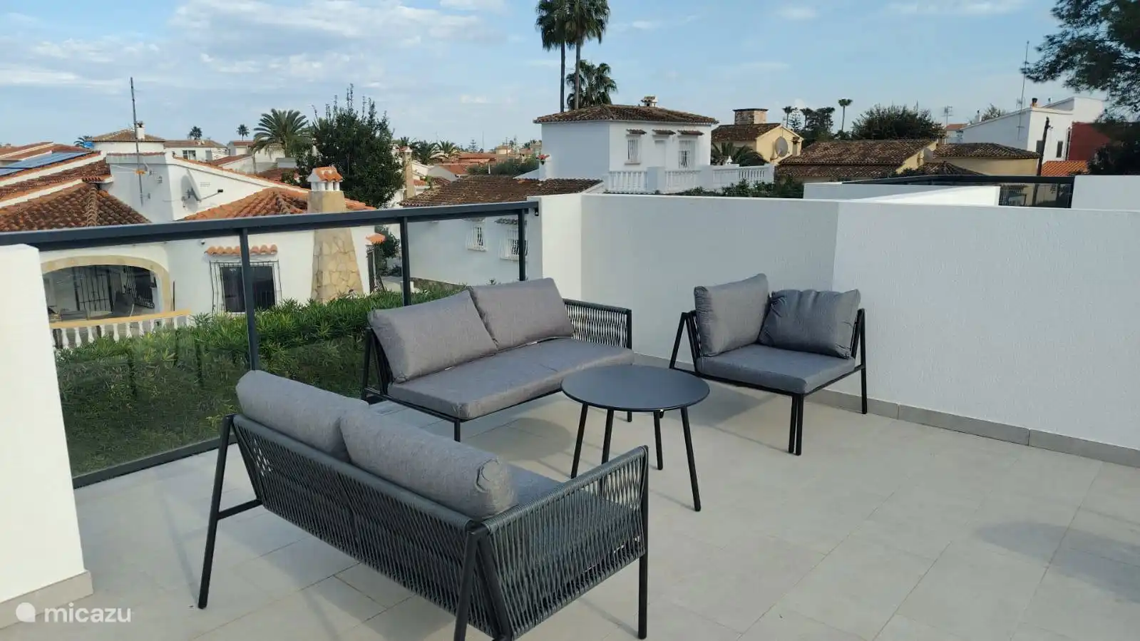 Lounge set on roof terrace