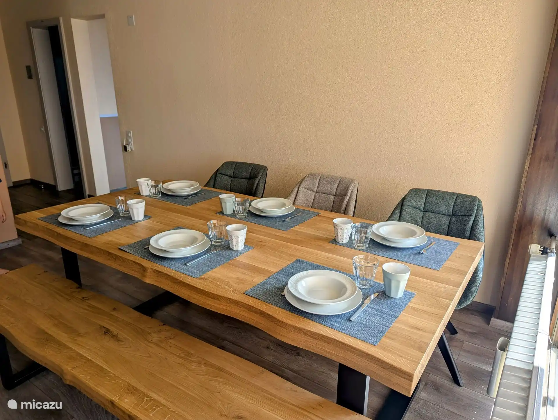 Dining area, suitable for 8 people.