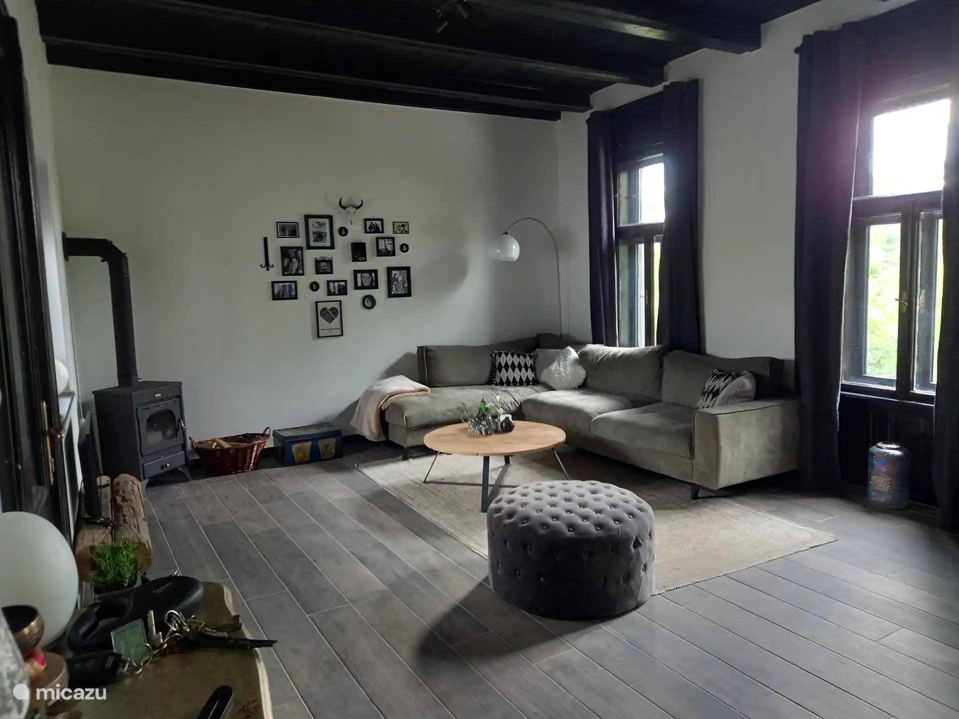 Sitzecke mit Holzofen